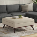 Owen - Multifunctional Square Coffee Table Storage Ottoman by Unique Piece Furniture