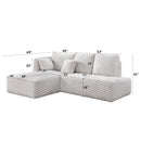Manya - Sectional Sofa - Ivory by HouseOfZazla