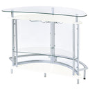 Strick - Freestanding Glass Top Home Bar Wine Cabinet - White by HouseOfZazla
