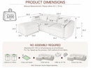 Fully Sponge Compressed Sectional Sofa