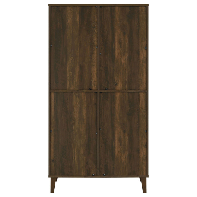 Sakai - 4 Door Tall Accent Cabinet With Slatted Doors - Brown, photo 5 of 8