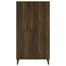 Sakai - 4 Door Tall Accent Cabinet With Slatted Doors - Brown by HouseOfZazla