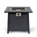 28-inch Iron Square Propane Fire Pit Table