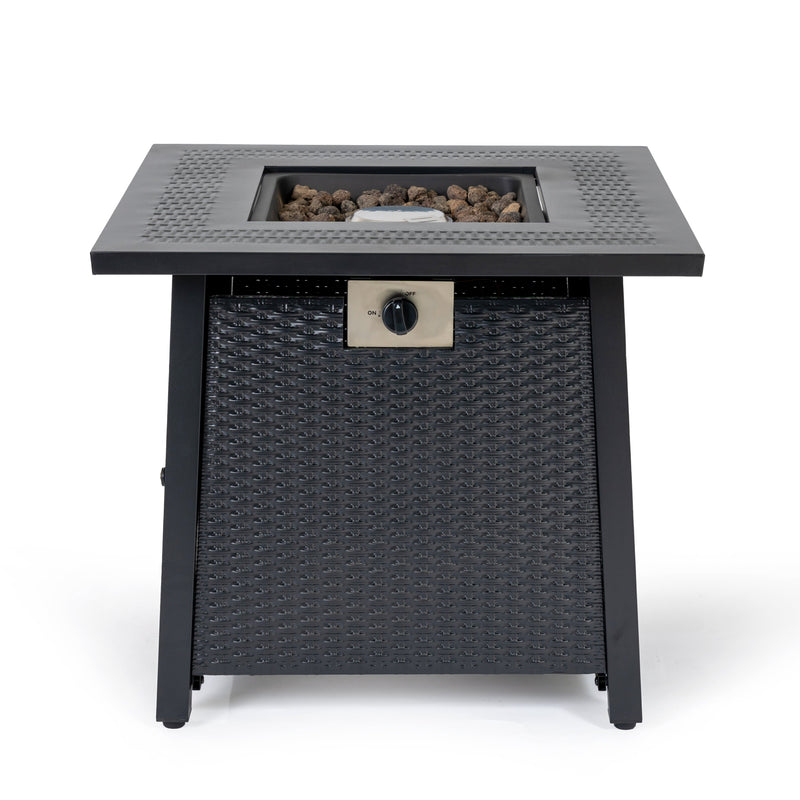 28-inch Iron Square Propane Fire Pit Table