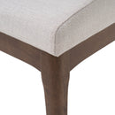 Dining Chairs with Upholstered Seat and Backrest (Set of 2) - Light Beige / Walnut by HouseOfZazla