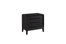 3 Drawer Nightstand With USB - Black by HouseOfZazla