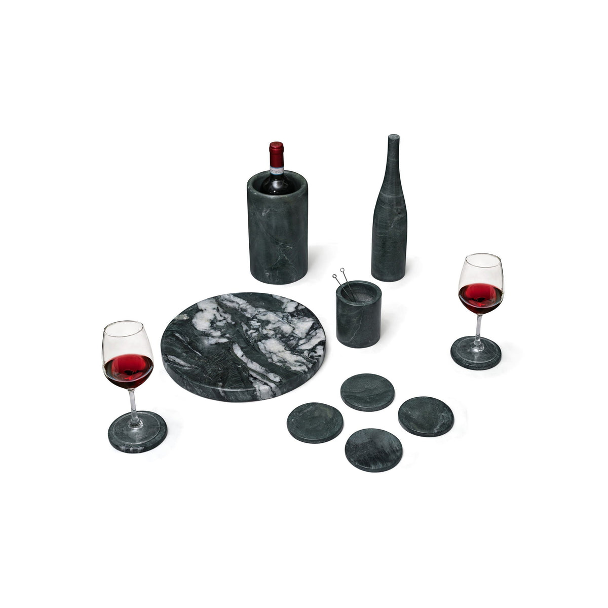 10 Pieces Luxury Natural Marble Dining Room Accessories Set, photo 20 of 33