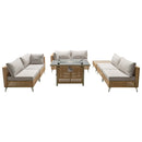 K&K 8-Piece Patio Furniture Set with Fire Pit Table by HouseOfZazla
