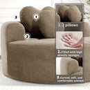 Round Sofa Bed with Memory Foam Sectional Couch for Living Room by HouseOfZazla