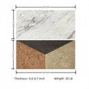 Waterjet Marble 4 Color Marble For Floor And Wall Polished Marble Tile Stone 1 Box Each Pattern 2 Pieces - White / Multi by HouseOfZazla