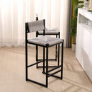 Bar Stools Paper Rope Weave Dining Chairs With Back Hand Weave Stools For Kichen Island, Bar & Counter (Set of 2) by HouseOfZazla