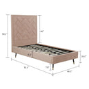 Crosby - Bed With Upholstered Headboard And Slats by HouseOfZazla