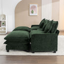 Sectional Sofa Upholstered Sofa With Two Removable Ottoman, Two USB Ports, Two Cup Holders And Large Storage Box For Living Room by HouseOfZazla