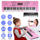 61 Keys Digital Music Keyboard Electric Piano Electronic Musical Instrument Kids Learning Keyboard with Stand Light Up Keys Microphone for 3-12 Year O