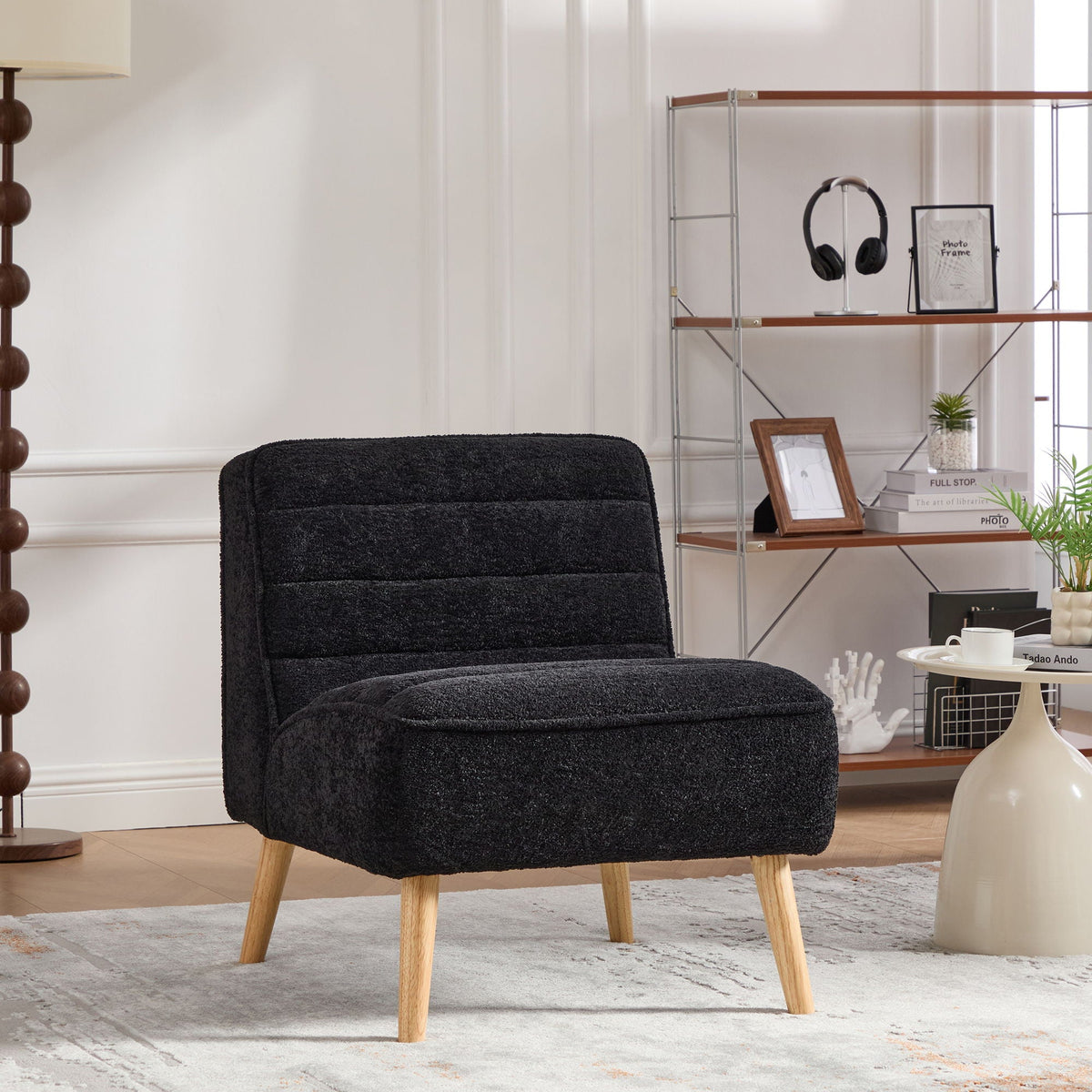 Upholstered Armless Accent Chair, photo 11 of 15