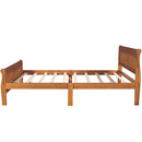 Platform Bed Frame Mattress Foundation Sleigh Bed With Headboard / Footboard / Wood Slat Suppor by HouseOfZazla