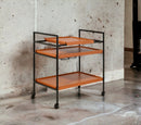 Oaken Honey Oak & Black Finish Serving Cart by HouseOfZazla