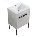 24 Inch Bathroom Vanity, Freestanding Bathroom Vanity or Floating is Optional Conversion-00324CG-1-G-BL9060B(KD-Packing)