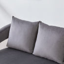 Open Back Loveseat Settee With 3 Pillows by HouseOfZazla