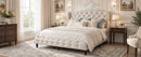 King Size Upholstered Platform Bed Frame