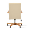 Dumont - Modern Farmhouse High Back Executive Home Office Chair - Neutral Cream Beige / Natural by HouseOfZazla