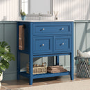 30" Navy Blue Bathroom Vanity
