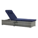 Outdoor Sofa Pe Rattan Furniture Deck Chair - Gray by HouseOfZazla