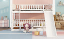 Low Bunk Bed With Slide, Fence And Ladder by HouseOfZazla