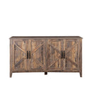 Cabinet with 4 Doors and 4 Open Shelves Freestanding Sideboard