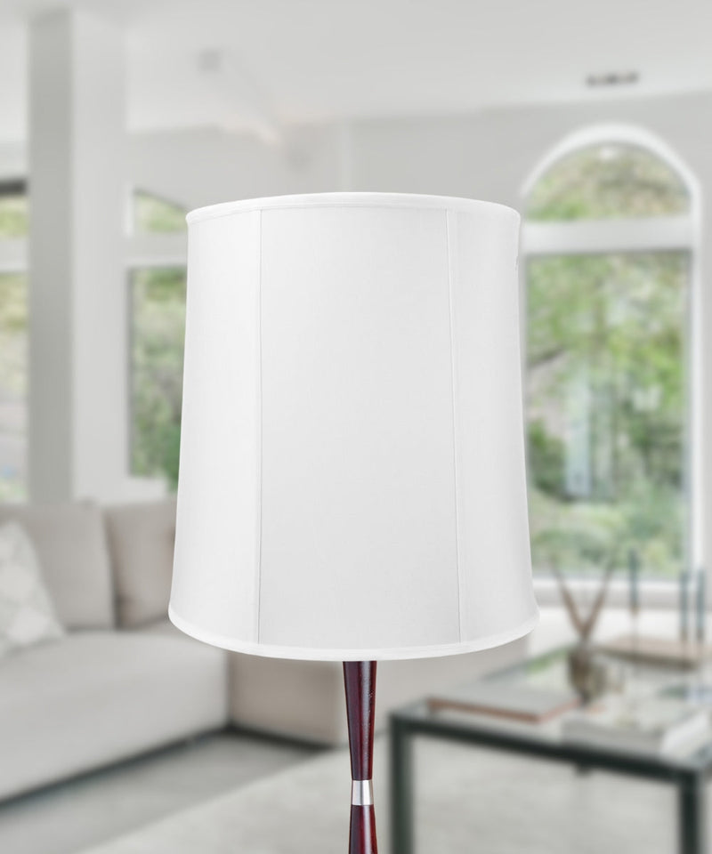 14"x16"x17" Large Drum Lampshade White Shantung, Large Cylinder Replacement Lamp Shade for Tall Table Lamps