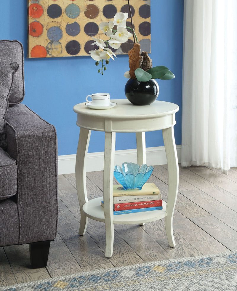 Aberta Side Table in Antique White