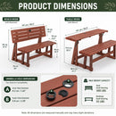 2-in-1 Convertible Bench Picnic Table by HouseOfZazla
