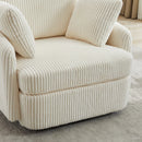 40.55''W Swivel Accent Chair with 2 Throw Pillows by HouseOfZazla