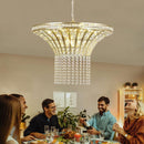 8-Light 23.6" Wide Crystal Waterfall Chandelier (Bulb Not Included)