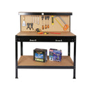 Wood Work Bench - Black / Light Brown by HouseOfZazla