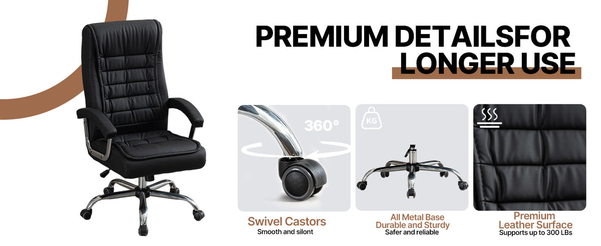 Executive Office Chair - High Back PU Leather Ergonomic Design, photo 10 of 10