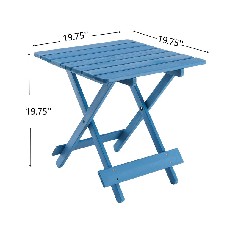 Folding Square Table For Backyard - Blue, photo 6 of 11