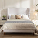 Hayden - Upholstered Wingback Bed With Tall Headboard by HouseOfZazla