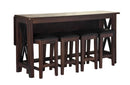 Drop Leaf Table With 4 Stools - Dark Brown by HouseOfZazla