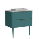 Elena Striped Aquamarine Bathroom Vanity Without Sink by HouseOfZazla