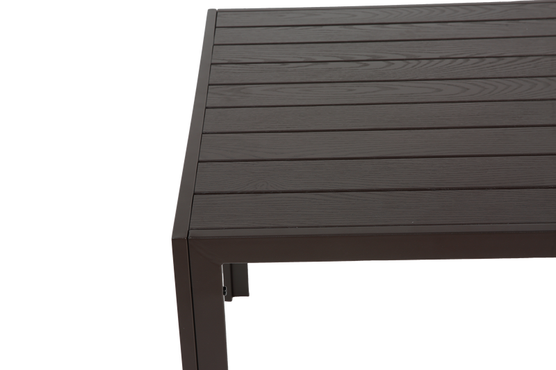 7 Pieces Patio Dining Set,  Outdoor Furniture Table and 6 Textilene Chairs, Outdoor Furniture with Rectangular Table and 6 Stackable Chairs Family Conversation Set for Garden Backyard Deck-Brown