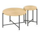 Radial - Pattern Coffee And End Table Set Waterproof Cover, Distressed Cylindrical Design (Set of 2) by Unique Piece Furniture