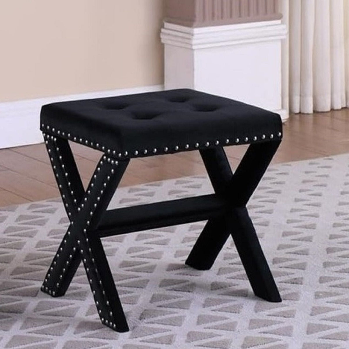 Upholstered Accent Bench With Nailhead Trim, photo 15 of 23