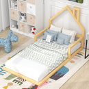 Floor Bed With House Shaped Headboard by Unique Piece Furniture