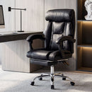 Executive Office Chair With Foot Rest, Adjustable Height - Black by HouseOfZazla