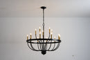 18-Light Industrial Iron Candle Chandelier