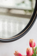 Handsome Cleveland Mirror With Rope Strap Contemporary Design Circle Mirror With Round Metal Frame For Wall Decor by Unique Piece Furniture
