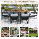 7 Pieces Outdoor Dining Set Patio Dining Table And Chair Set With And Removable Cushions For Patio