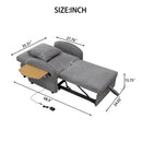 Convertible Single Chair Bed 3 In 1 Sofa With Computer Board And USB Ports - Gray by HouseOfZazla