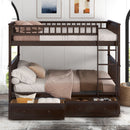 Bunk Bed With Drawers, Convertible Design by Unique Piece Furniture